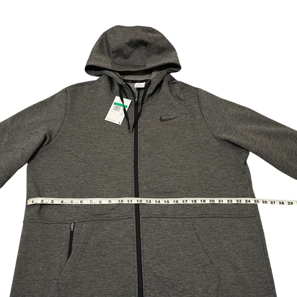 Nike Men's Therma-Fit Full Zip Hoodie Dark Heather Gray Size XL CU6231-071 New - Picture 3 of 7